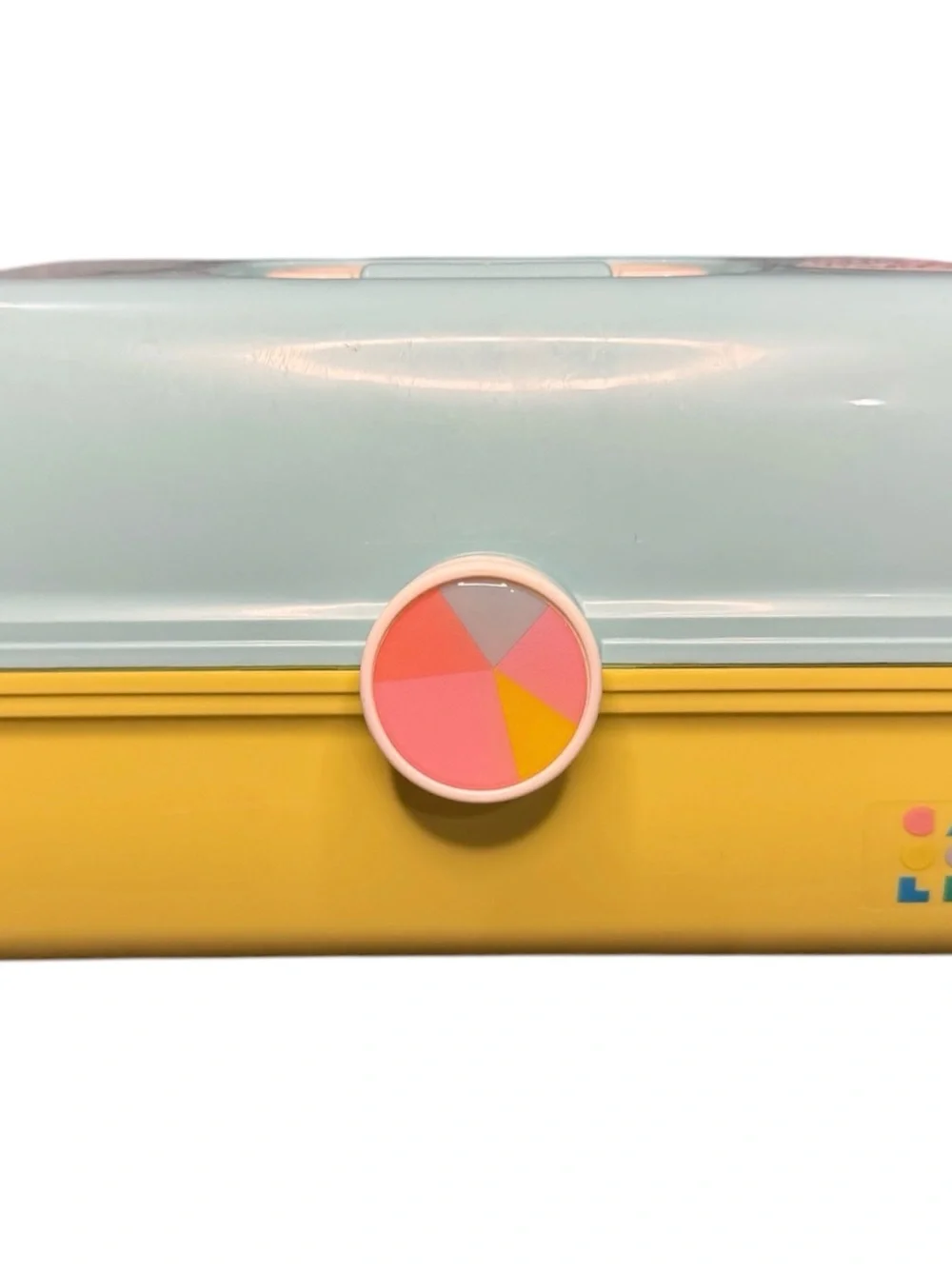 Caboodles | On-The-Go Girl Sky Blue Over Yellow Cosmetic Organizer Case